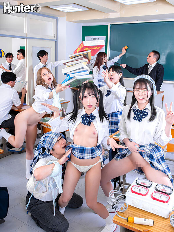 「【素人JK】女子校生3P中出しフェラ！時間停止で学生服美少女たちと夢の乱交プレイ」のサムネイル