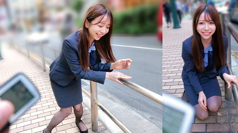 「【素人OL】美乳まなみさんの野外露出プレイ！恥じらいながらの羞恥体験がエロい」のサンプル画像1枚目