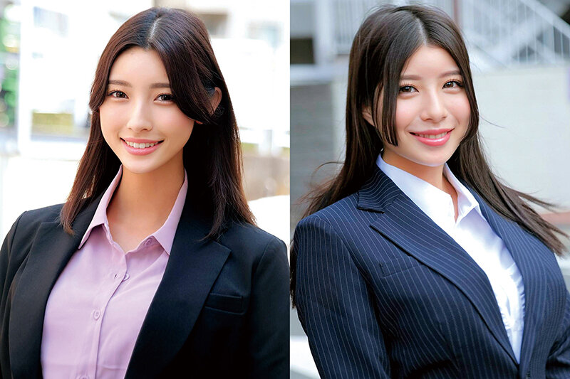 「【素人OL】巨乳制服美女をナンパして中出し！黒パンスト姿の丸の内OLかな＆つかさに密着」のサンプル画像1枚目